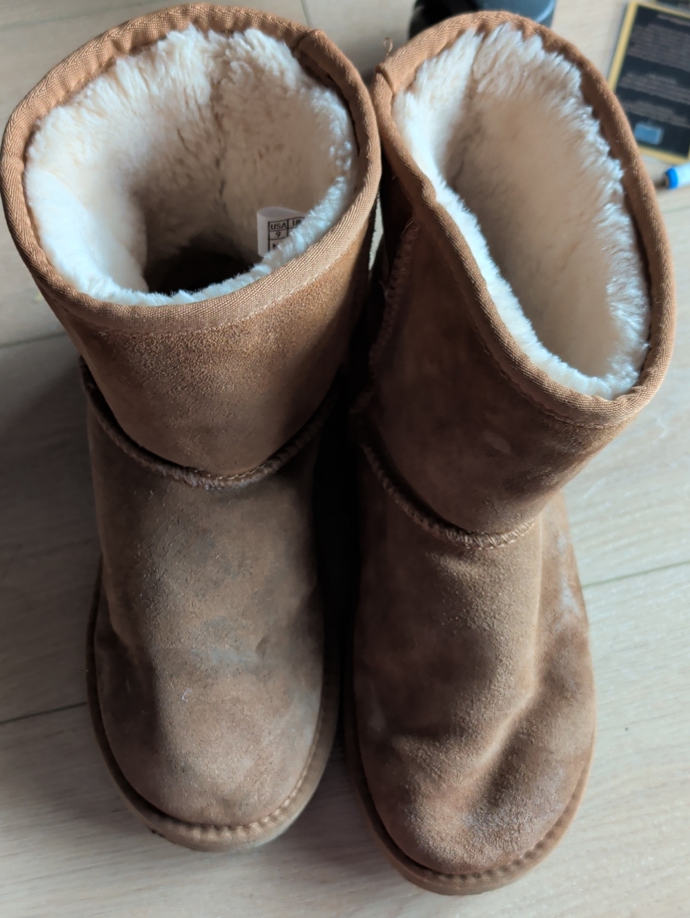 UGG Chestnut Brown Suede Fleece-Lined Boots